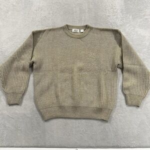Vintage Sears  The Men's Store Sweater Pullover Men XL Beige 100% Acrylic Y2K